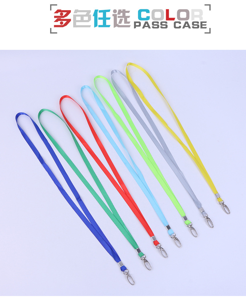 Factory wholesale 1.0cm plain texture pointed hook straps, mobile phone lanyards, name tags, hanging ropes, ID card iron hook ropes pic 41