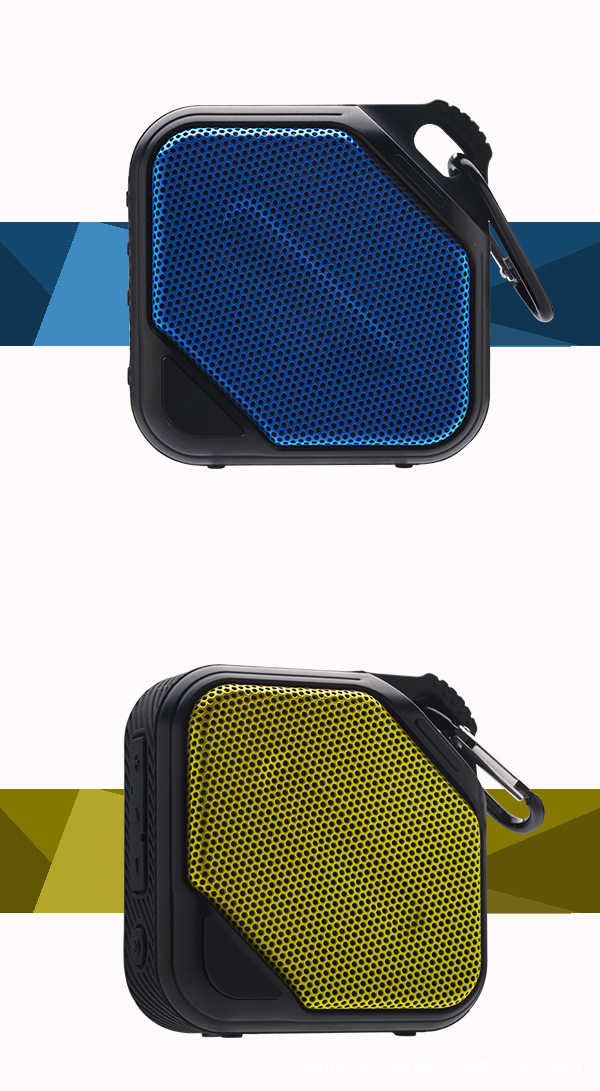 The wireless Bluetooth speaker with iron mesh is equipped with a waterproof small speaker, stereo, bass, and a small steel gun card pic 12