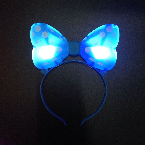 Korean version luminous bow hair band, hair clip, flashing hair clip, hair clip, Minnie headband, concert hair band wholesale pic 17