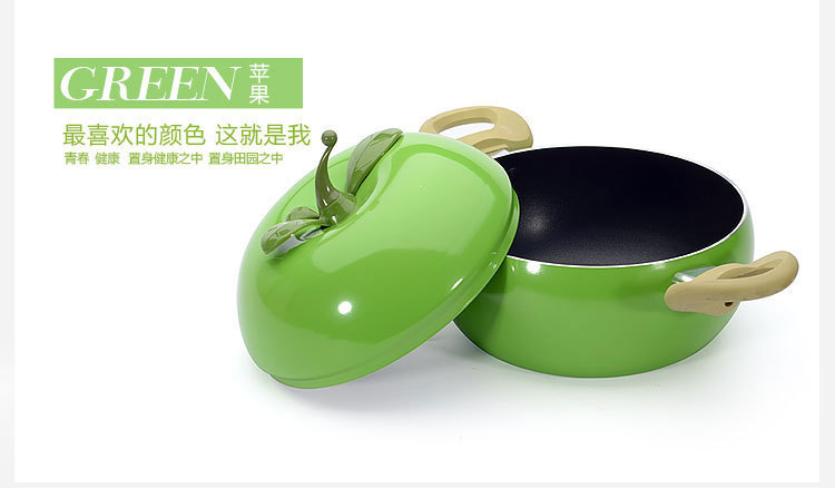 Wholesale of soup POTS, non-stick POTS, tomato POTS, double-ear soup POTS, double-bottom household aluminum POTS, non-stick POTS, soup POTS and cooking POTS pic 17