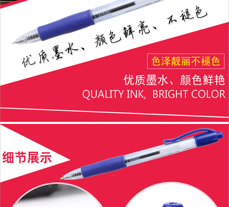 Foreign trade version transparent ballpoint pen press plastic ballpoint pen 586 three-color ballpoint pen pic 5