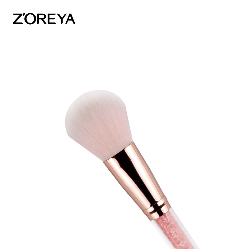 ZOREYA粉色尼龙毛内钻手柄散粉刷热销美妆工具美容护肤彩妆化妆刷刷包详情12