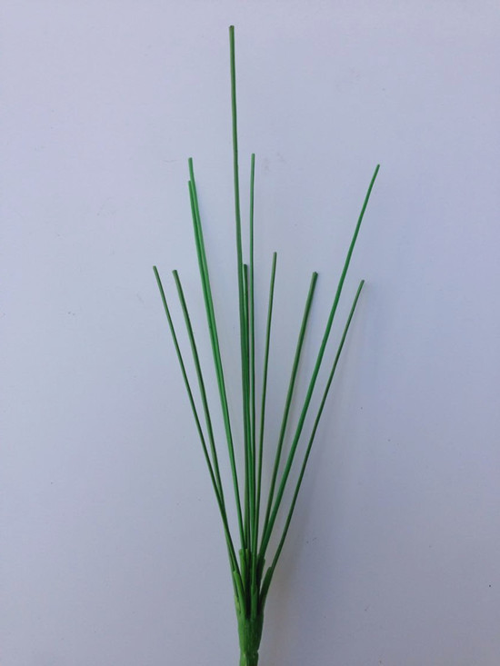 苹果绿色仿真花配件12头塑料花杆36cm清明花园艺仿真枝叶办公装饰详情3