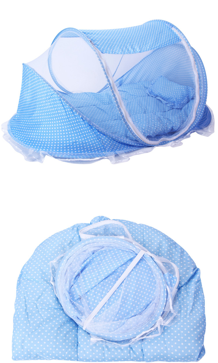 儿童宝宝折叠蚊帐带睡垫枕头蚊帐床三件套音乐0-3岁儿童蚊帐厂家详情3