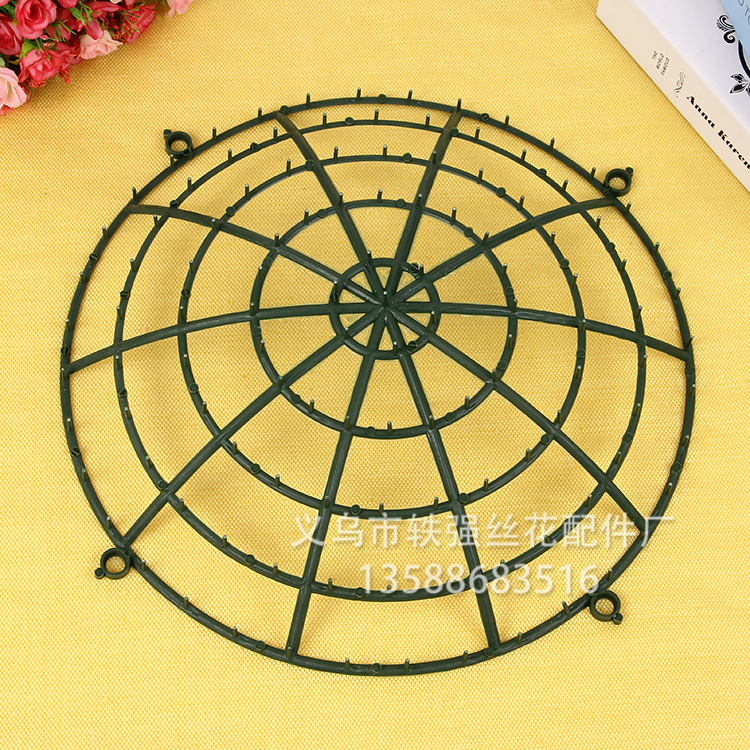 塑料花圈架子大圆网子电子花圈用清明花用小花圈架子批发低价直销详情3