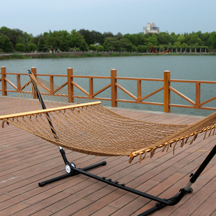 Sanjia Leisure Hammock Cotton Rope Outdoor mesh Single Person White 75-strand Camping swing Chair wholesale Hanging type pic 17