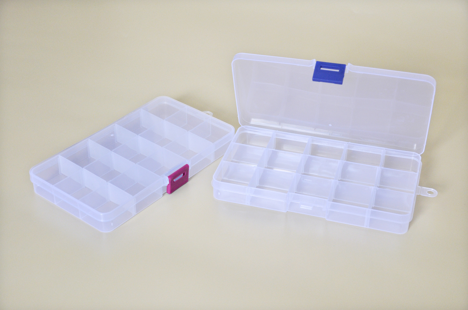 Compartments plastic desktop storage box with 10, 15 and 24 compartments transparent button fishing gear accessories, jewelry and cosmetics packaging box pic 60