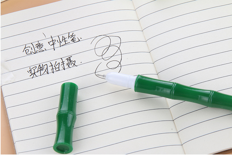 Creative and simple Chinese-style bamboo gel pen, cute and creative black 0.5 smooth quick-drying signature gel pen pic 131