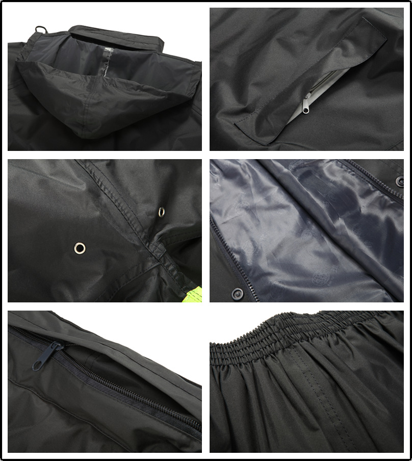 Wholesale of high-end outdoor motorcycle raincoats for men and women made of Chunya fabric, thickened and enlarged electric bike riding raincoat sets pic 17
