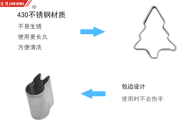 JM8187 stainless steel baking molds, irregular-shaped cookie molds, cookie molds, creative DIY baking, 9 pieces each pic 4