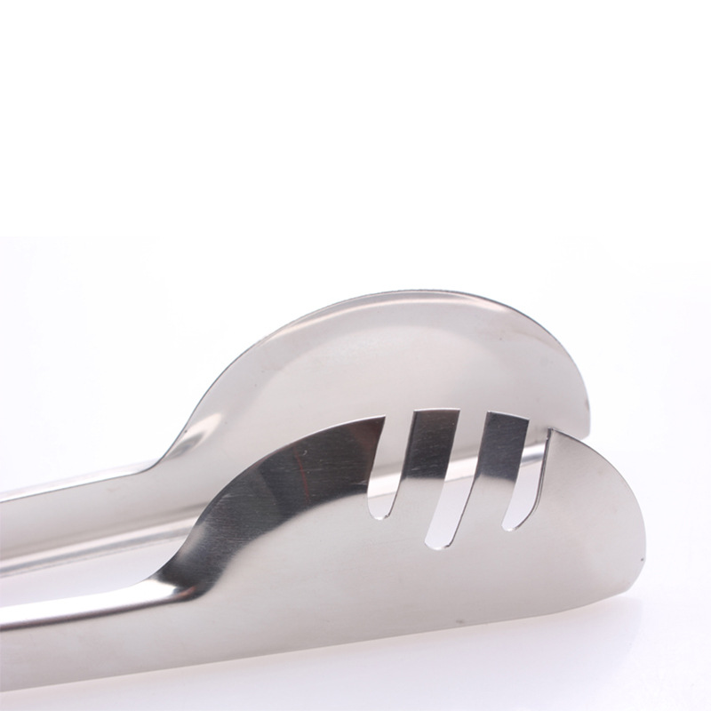 Wholesale of 08mm semi-round double-toothed food tongs, stainless steel barbecue tongs, bread tongs, steak tongs and kitchen small tools pic 10
