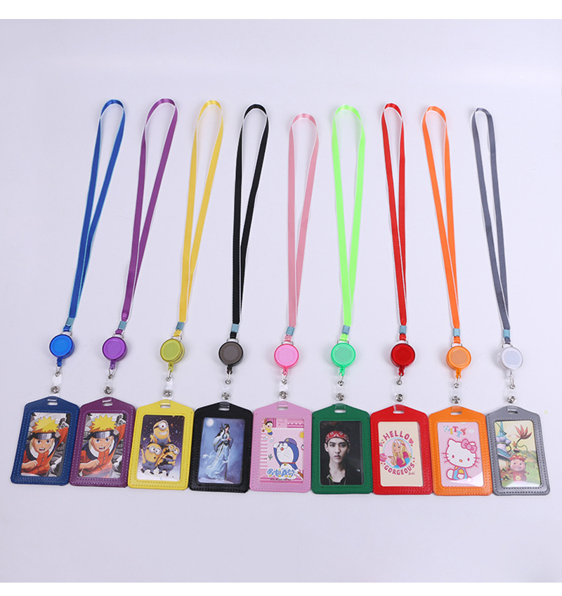 1.2cm striped pull-up buckle, color pickup truck cover, cartoon paper name tag, lanyard, telescopic buckle, student card, bus card pic 22