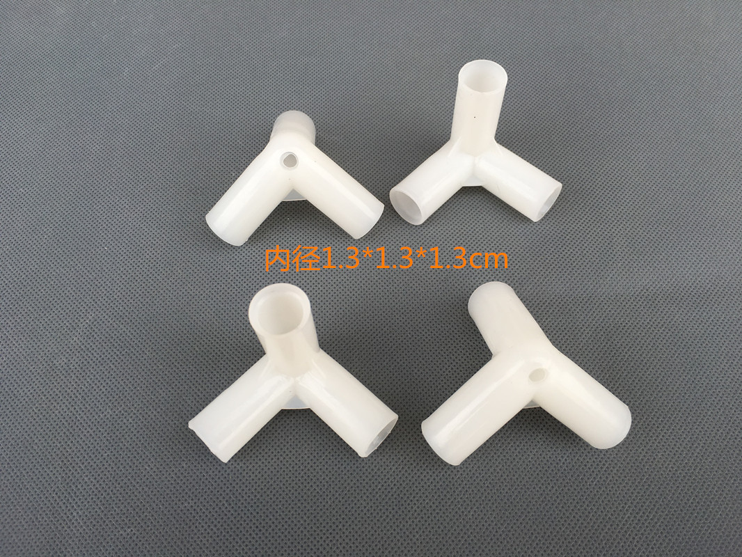 Factory direct supply of plastic three-way joints specifically for mosquito net 1.3 frame accessories. Wholesale in stock. Inner diameters available from 7.9mm to 8.5mm pic 1