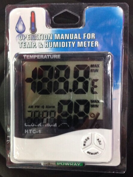 Supply HTC-1 large-screen electronic digital display temperature and humidity meter with high precision indoor electronic thermometer pic 1