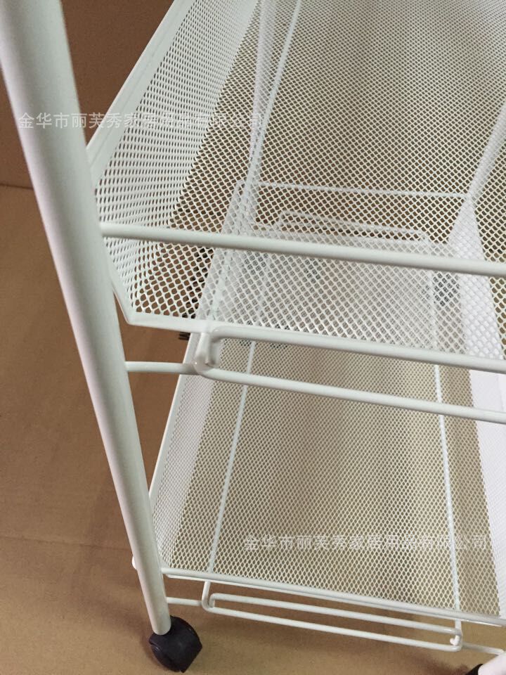 分销霍纳文多功能推车浴室厨房置物架白色黑色带脚轮收纳推车可定详情3