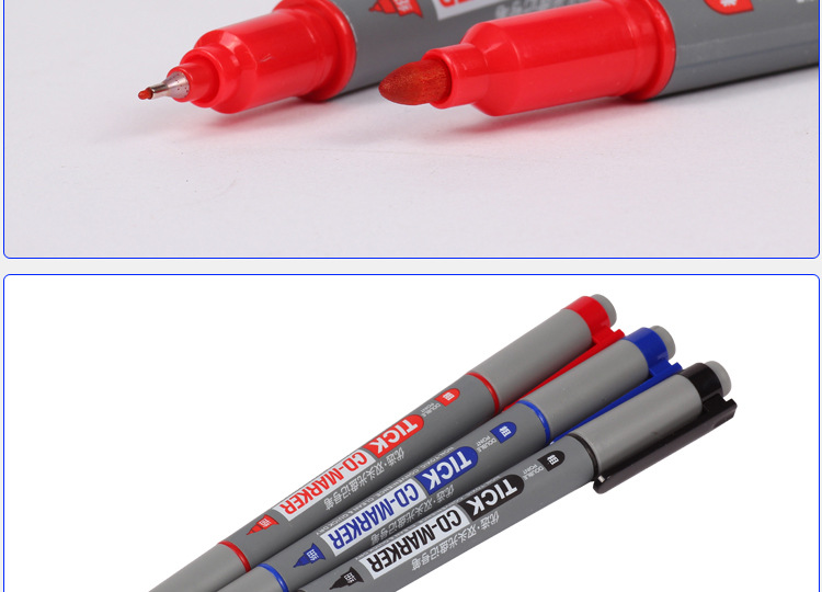 Tianfeng 197 CD marker pen wholesale, 12 pieces of red, blue and black CD pens per box pic 10