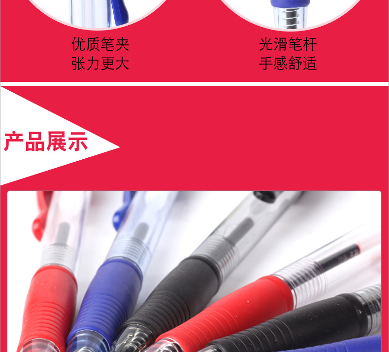 Foreign trade version transparent ballpoint pen press plastic ballpoint pen 586 three-color ballpoint pen pic 7