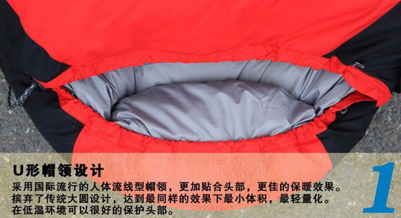 Factory direct sales: 1700g mummium-style mummy type outdoor camping down sleeping bag, filled with 1000g pic 10