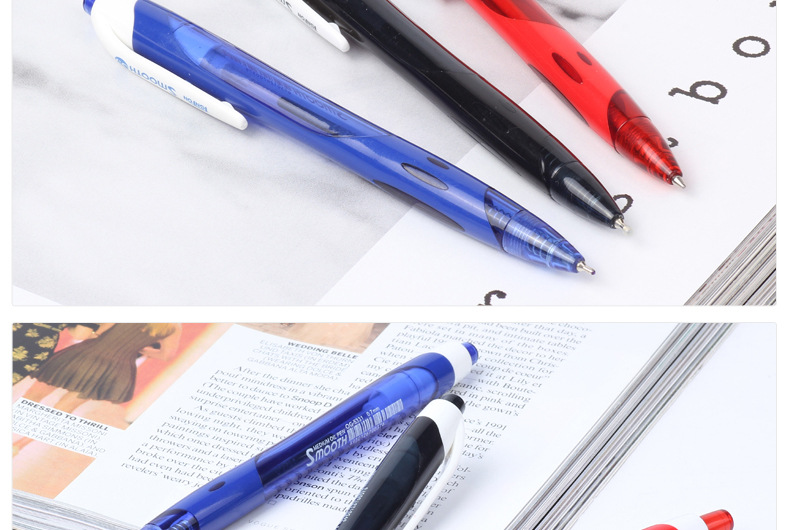 天丰塑料圆珠笔中油笔5331三色中油笔广告中油笔顺滑不漏油详情11