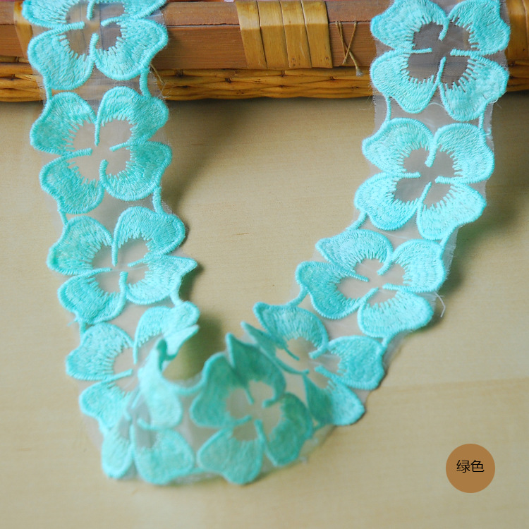 DIY clothing, fabric and accessories with lace milk silk and four-leaf clover lace are available in stock pic 10