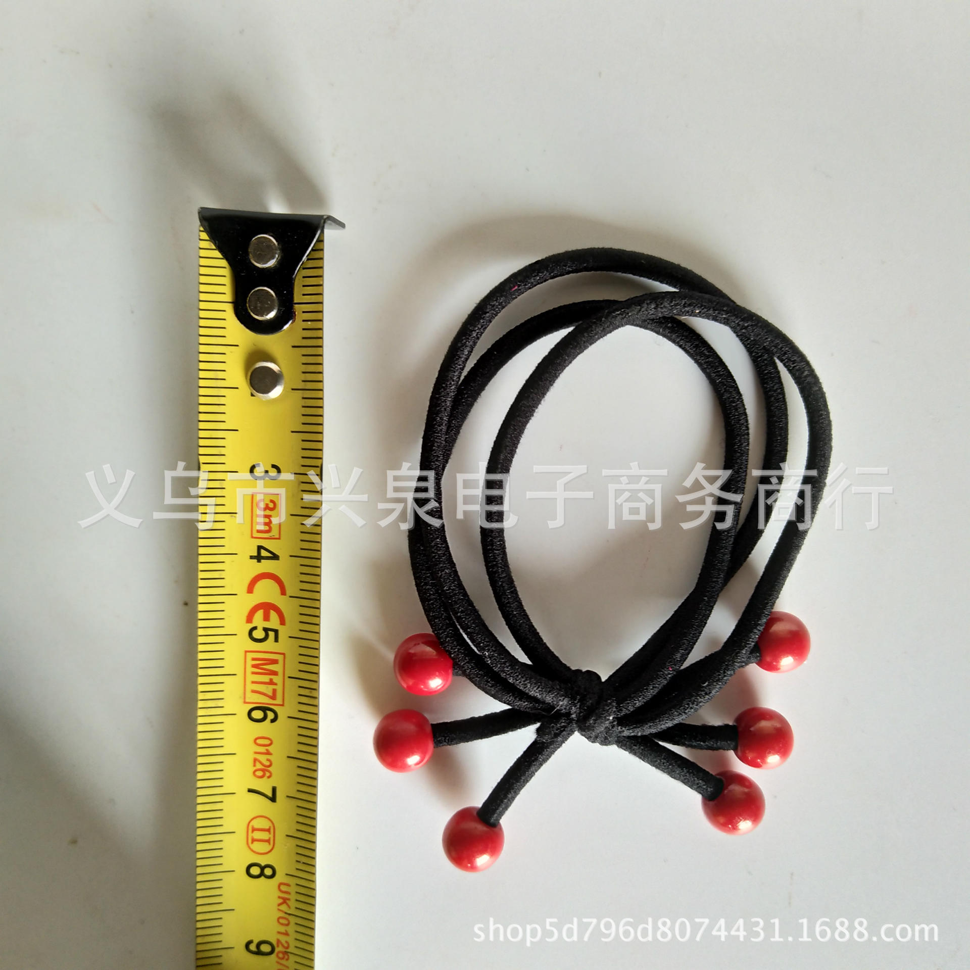 No. 60 three-strand red bead headband, medium-sized red bead rubber band, three-strand headband, double-strand headband, one-yuan store, two-yuan store, accessory supply pic 5