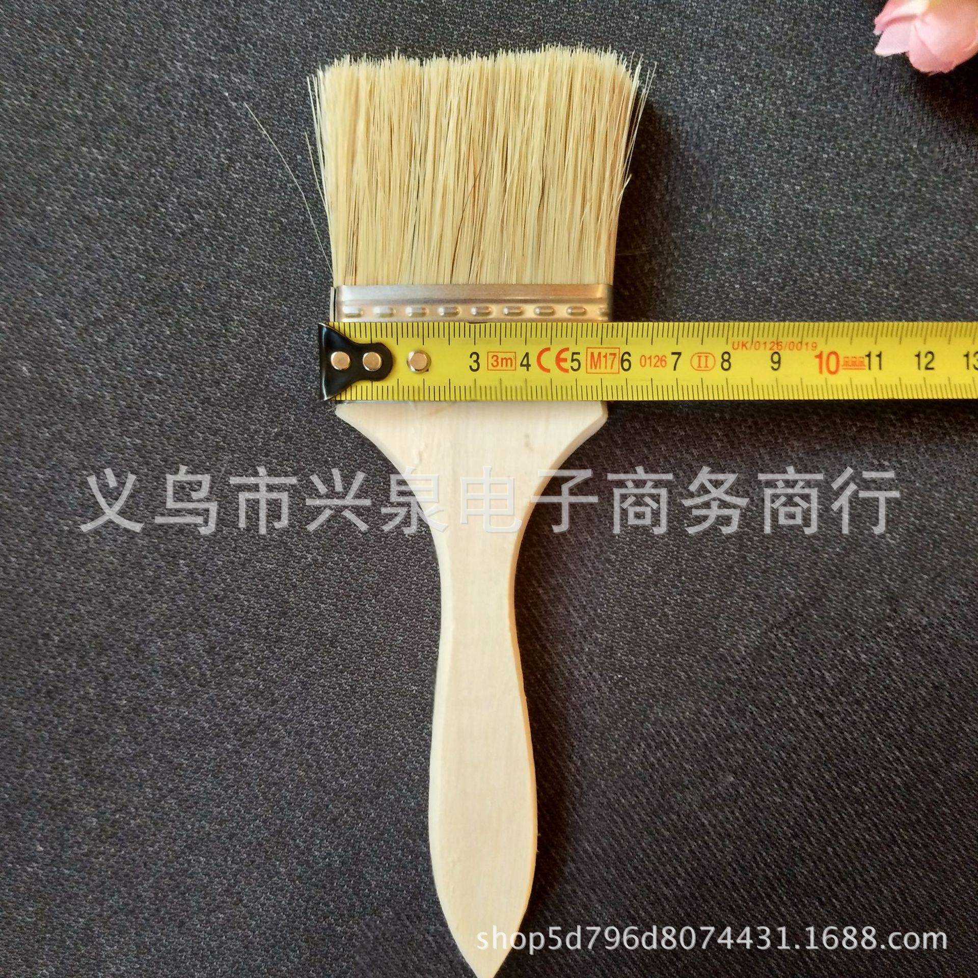 【 Outside 】【 2.5-inch wooden handle paint Brush 】5 per bundle 800 per box, one yuan store paint brush, oil brush, brown bristle brush, nylon brush, barbecue brush, one yuan wholesale pic 2