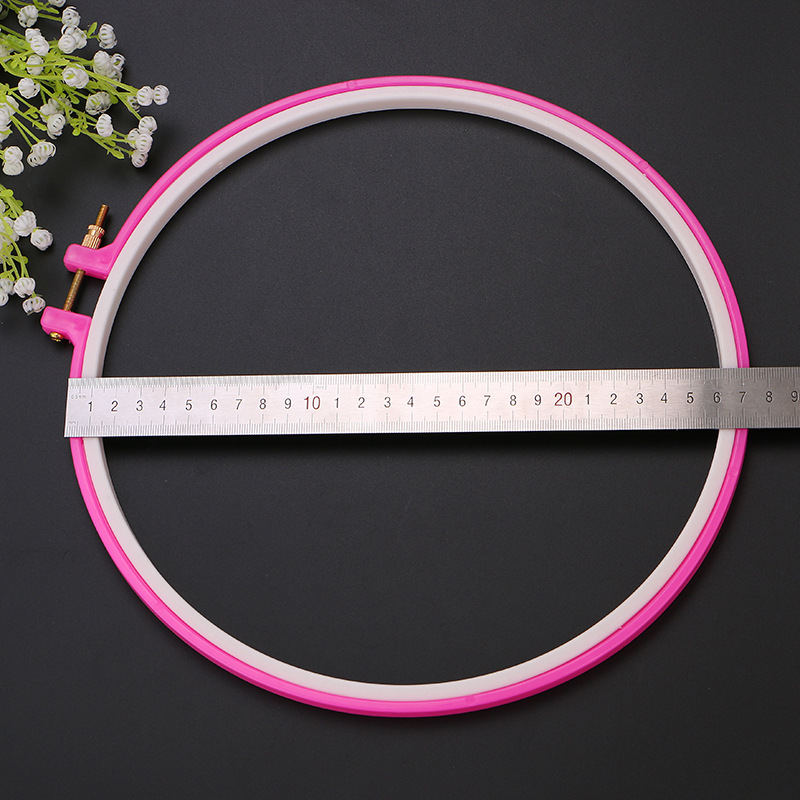 Embroidery machine accessories: Middle adjustable flower stand, round embroidery frame, embroidery stretch, candy-colored ABS plastic square embroidery ring pic 62