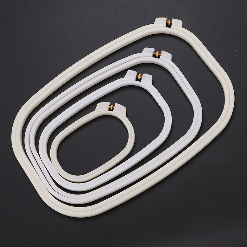 Embroidery machine accessories: Middle adjustable flower stand, round embroidery frame, embroidery stretch, candy-colored ABS plastic square embroidery ring pic 55