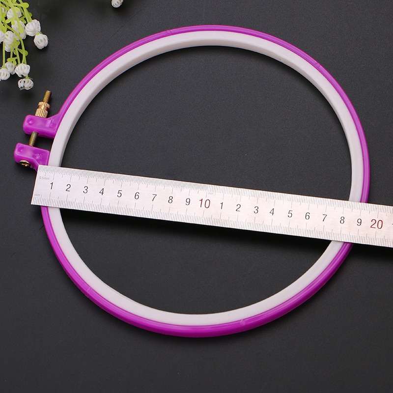 Embroidery machine accessories: Middle adjustable flower stand, round embroidery frame, embroidery stretch, candy-colored ABS plastic square embroidery ring pic 64