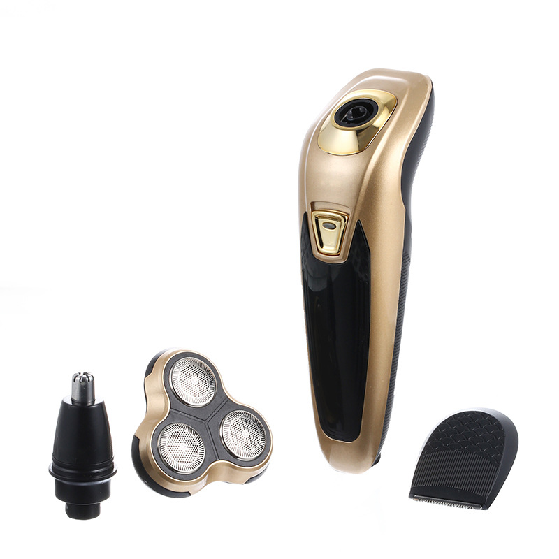 Lingke ES178 Gold three-blade Razor, Electric charging razor, waterproof Beard Razor Manufacturer wholesale pic 6
