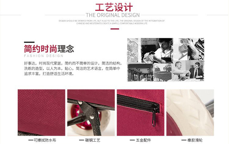 Hand-pulled cart, supermarket shopping cart, elderly grocery shopping cart, stair-climbing cart, three-wheeled folding trolley, trolley, small trailer pic 15