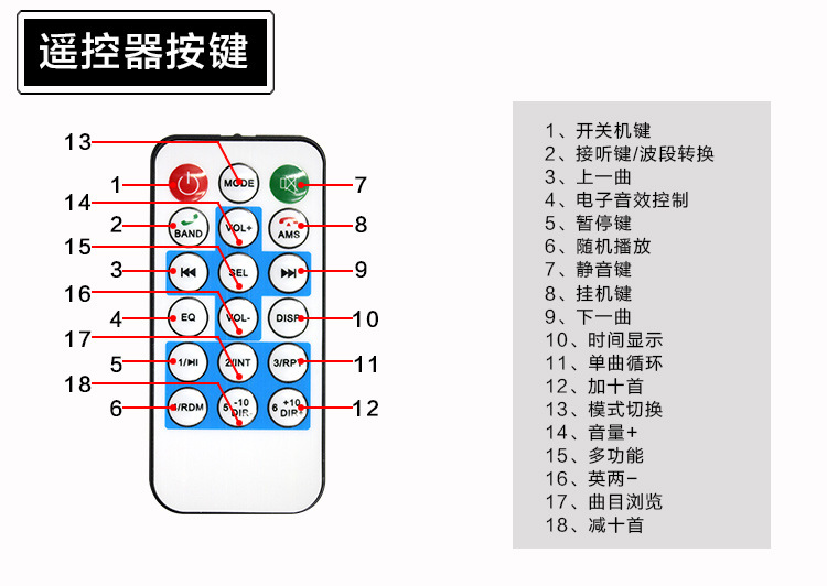 守卫龙5513 车载mp3播放器蓝牙免提通话高清无损音乐汽车收音机详情16