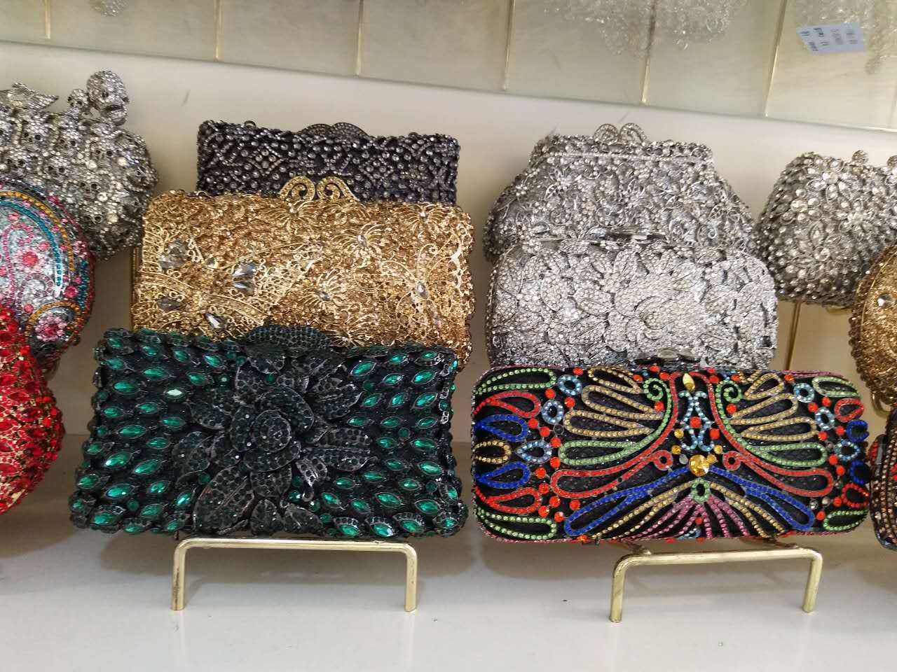 BL086 AliExpress Water Diamond Bag, Perforated Metal diamond-encrusted Dinner Bag, Full Diamond handbag for Foreign Trade Ladies, Banquet Bag pic 69