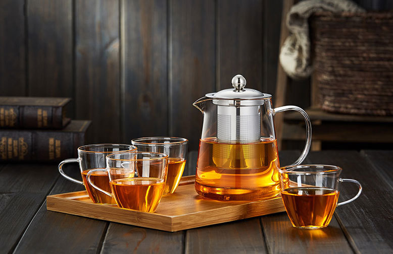Factory wholesale water kettles, glass tea sets, high-temperature resistant flower tea teapots, stainless steel inner linings, filter tea teapots, etc pic 4