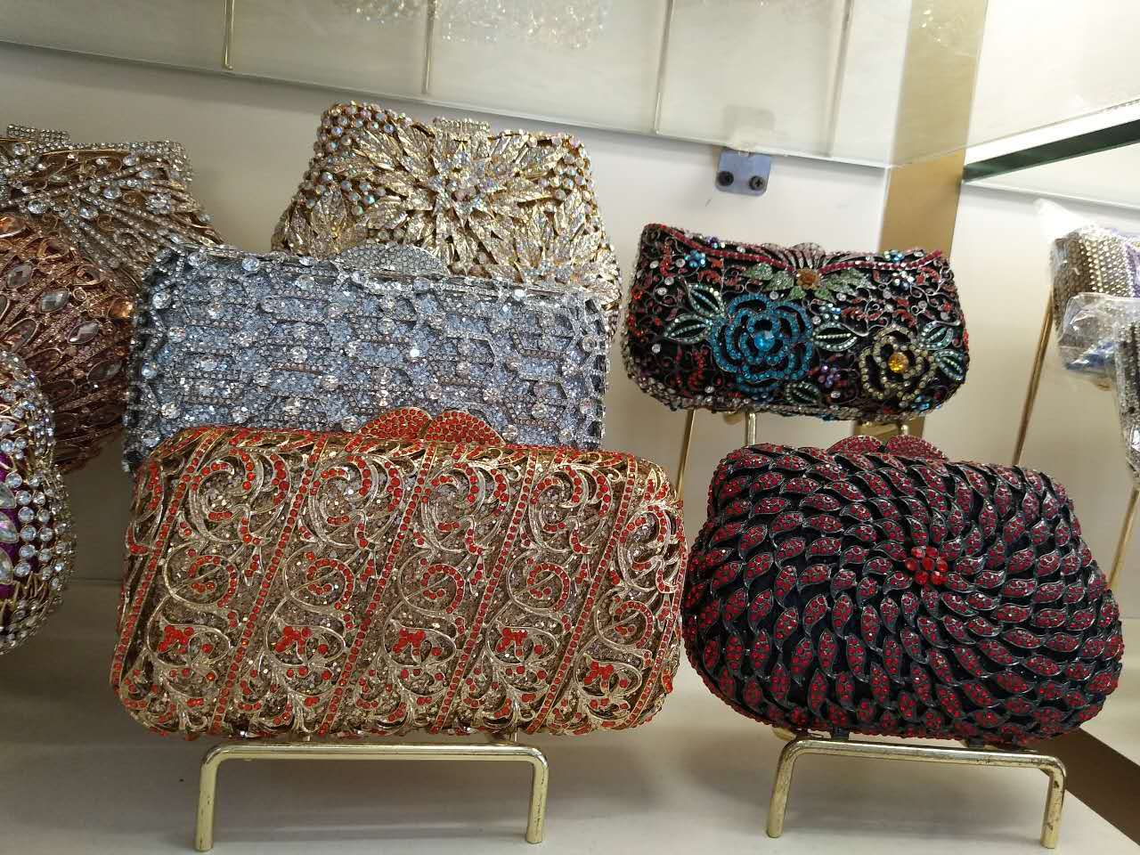 BL086 AliExpress Water Diamond Bag, Perforated Metal diamond-encrusted Dinner Bag, Full Diamond handbag for Foreign Trade Ladies, Banquet Bag pic 67