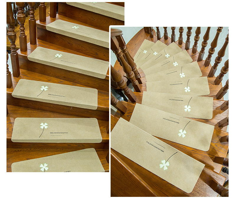 Self-adhesive stair treads without glue, home stair MATS, solid wood floor anti-slip and silent foot MATS, luminous pic 19