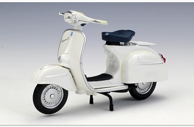 1:18Vespa 维斯帕踏板车摩托车仿真合金模型复古摩托车玩具车详情30