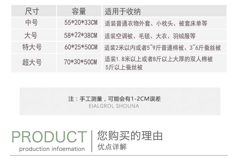 被子收纳袋防潮防水牛津布衣服棉被收纳袋加厚手提行李搬家袋批发详情13