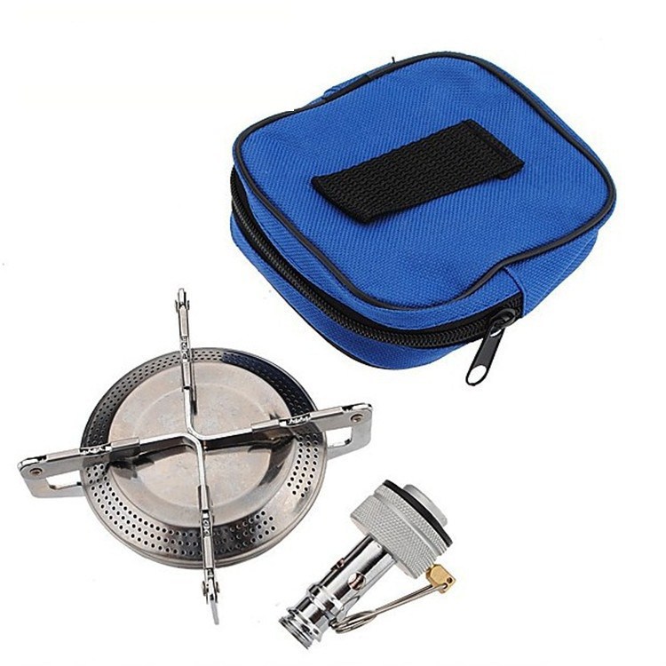 户外迷你一体式炉头可折叠不锈钢燃气支架登山野营便携防风炊具详情11