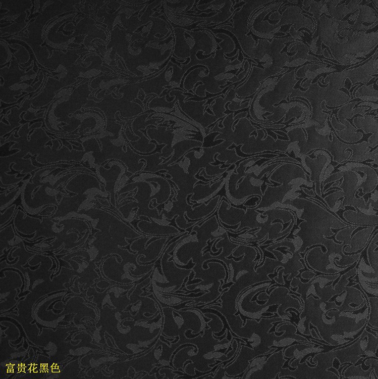 国潮黑底小红花提花布料布匹黑色人丝小草花鞋材服装面料提花布面料详情10