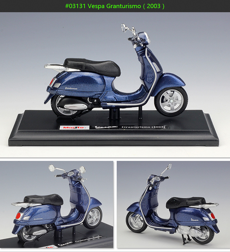 1:18Vespa 维斯帕踏板车摩托车仿真合金模型复古摩托车玩具车详情10
