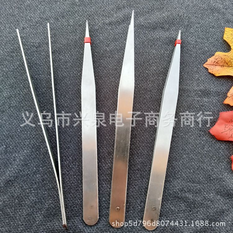 【 Zone 1-10 】 Large straight-head tweezers 10/ 100 per piece 2000 per box, one-yuan tweezers 16 cm stainless steel tweezers, finger pliers, pointed straight-head tweezers, one-yuan small commodity wholesale pic 3