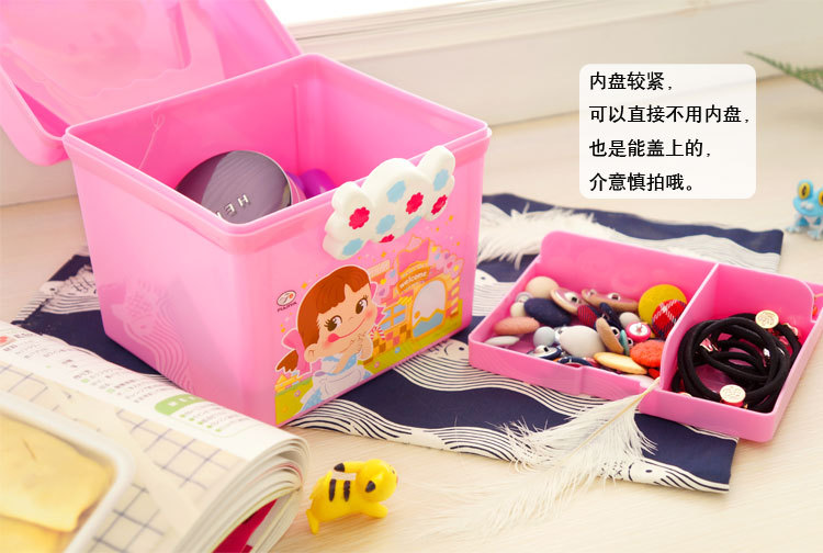 帮多-儿童卡通玩具收纳箱方形小号药箱储物箱整理盒详情8
