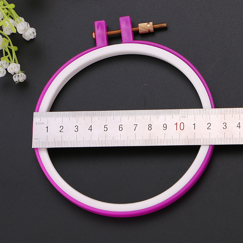 Embroidery machine accessories: Middle adjustable flower stand, round embroidery frame, embroidery stretch, candy-colored ABS plastic square embroidery ring pic 66