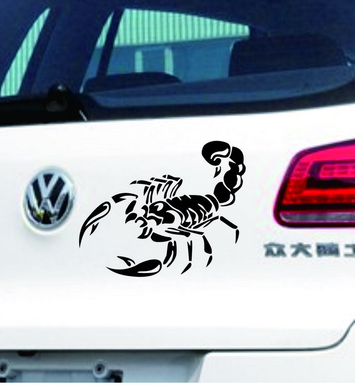 Car scorpion decals, scorpion engine hood spare tire stickers, 3D car stickers, scorpion car stickers pic 3