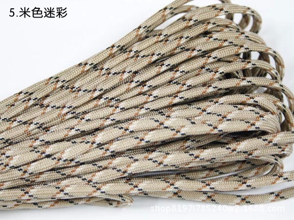 7七芯伞绳31米100英尺4MM户外编织手链用绳捆绑晾晒绳200色详情13