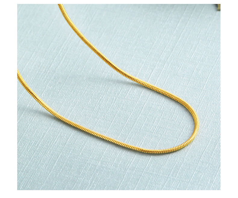 The sand gold necklace accessory for women does not fade for a long time, exuding a high-end and niche collarbone chain. It is a copper accessory from Yiwu that imitates gold pic 9