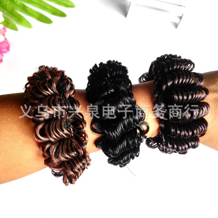 【1-7 Zones 】 Large wigs 20 per pack, large wig loops, hair loops, realistic headwear, fiber hair accessories, best-selling products, Yiwu accessories wholesale pic 8