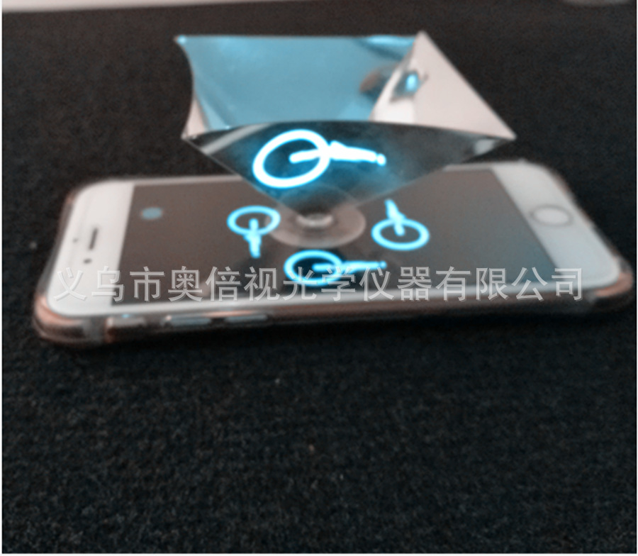 Creative gift mobile phone 3D holographic projector, pyramid-coated holographic tower, holographic image auxiliary tool pic 10