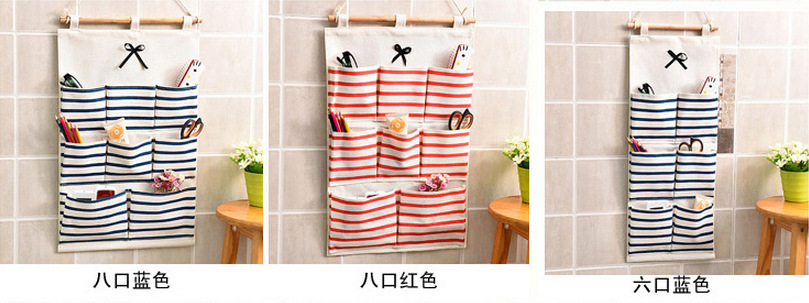 日韩布艺大号简约门后收纳挂袋 墙上挂式多层整理衣柜收纳袋挂壁详情19